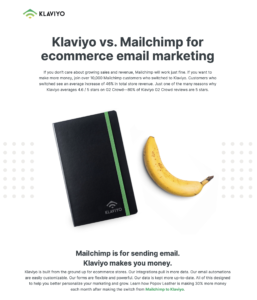 Klaviyo vs. Mailchimp Preview