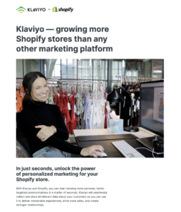 klaviyo with shopify global